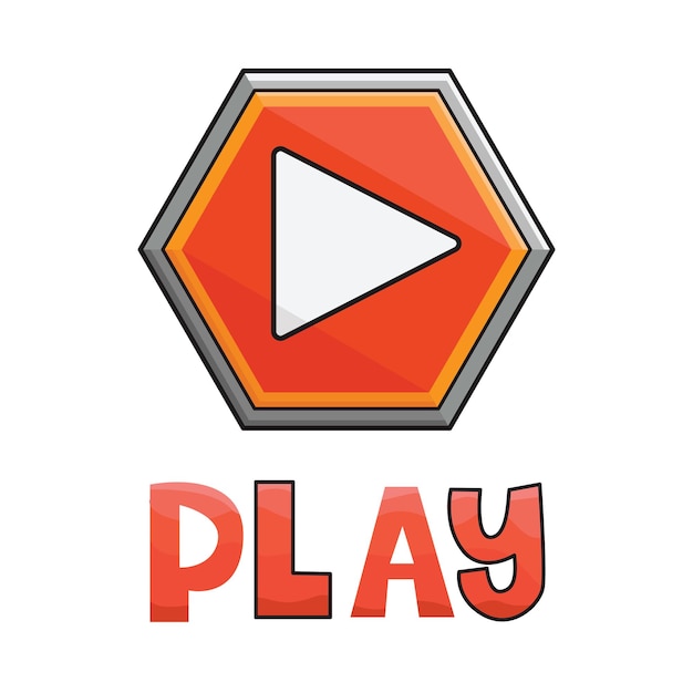 Vector illustration of play button