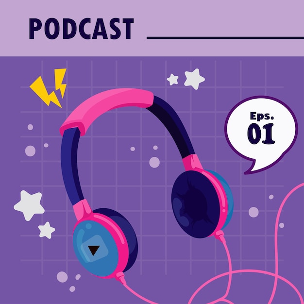 Illustration of podcast