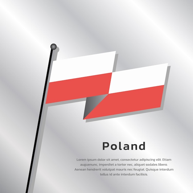 Illustration of poland flag template