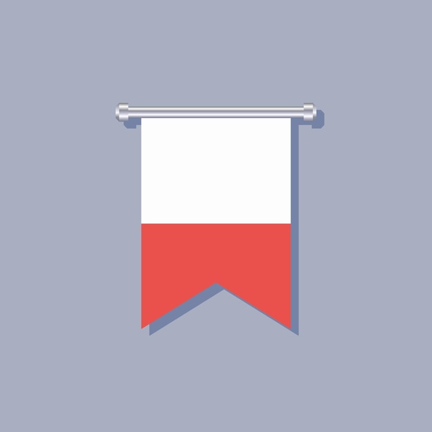 Illustration of Poland flag Template