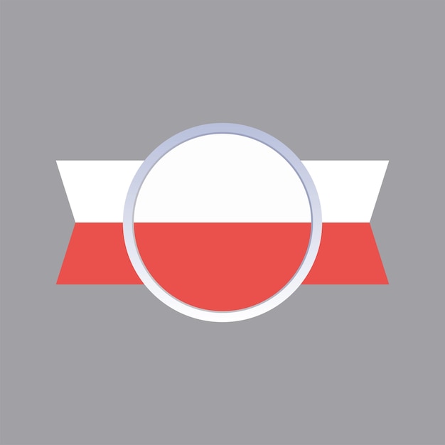 Vector illustration of poland flag template