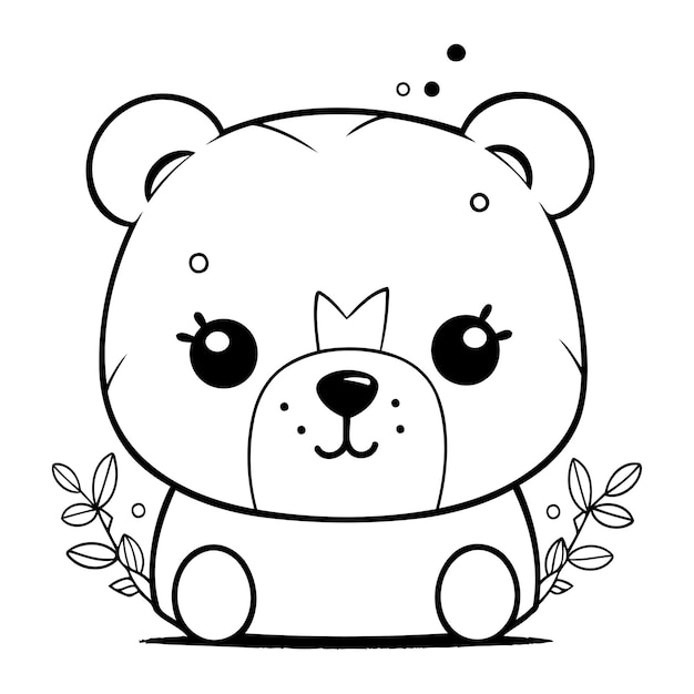 Иллюстрация белого медведя с рюкзаком и удочкой