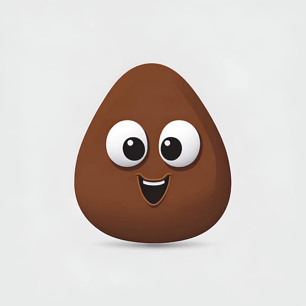 Illustration of Poop emoticon or emoji poop face icon symbol vector illustration