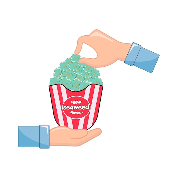 Vector illustration of popcorn