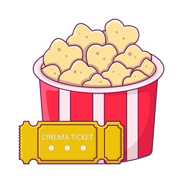 Illustration of popcorn
