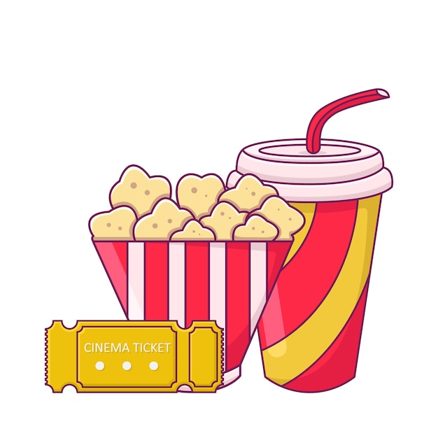 Vector illustration of popcorn