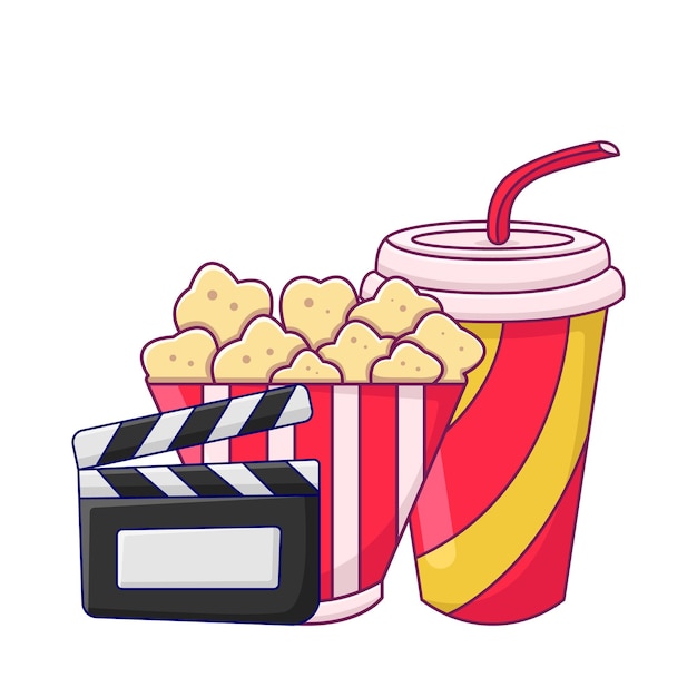 Vector illustration of popcorn