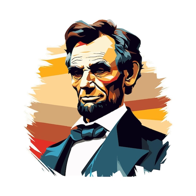 illustration of a portrait of the President of USA Abraham Lincoln