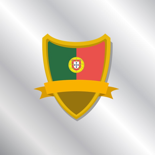 Illustration of portugal flag template