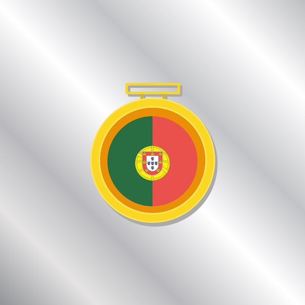 Vector illustration of portugal flag template