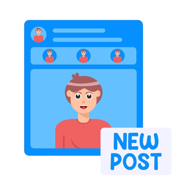 Illustration of post