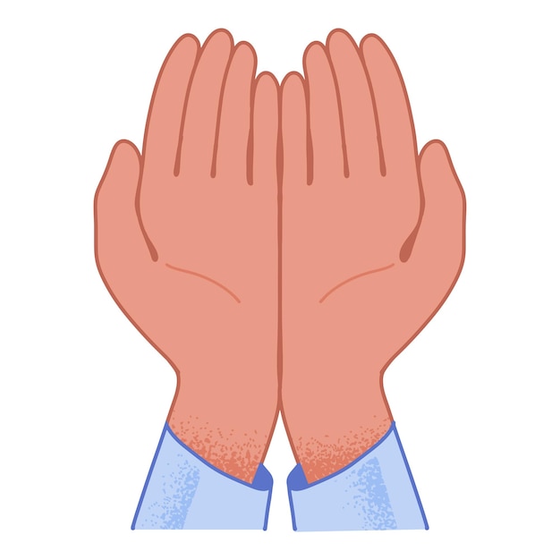 Vector illustration of praying hands