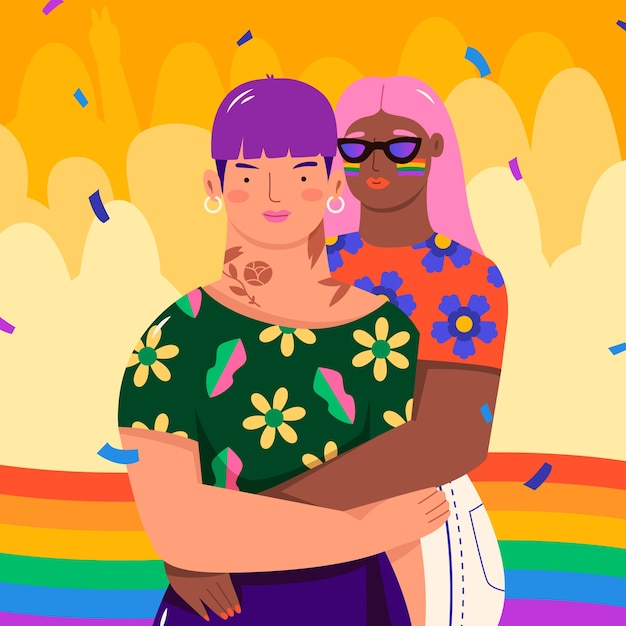 Illustration for pride month celebration