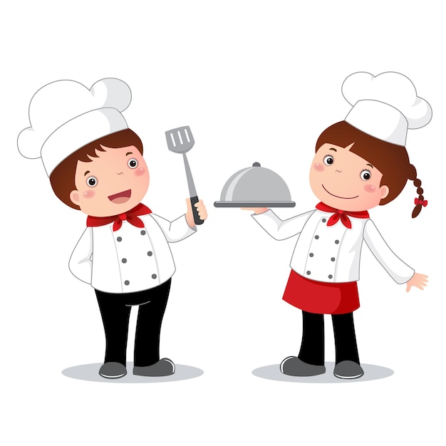 Illustration of profession costume of chef for kids