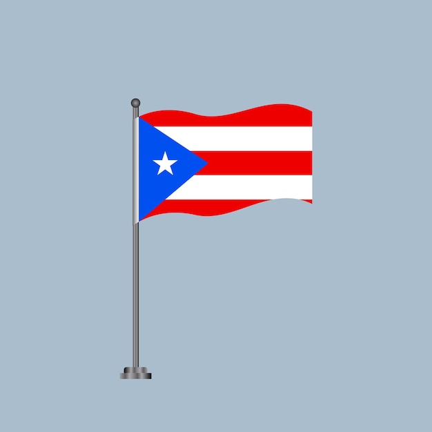푸에르토리코 국기 템플릿의 그림