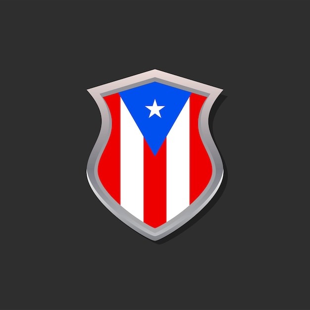 Illustration of Puerto Rico flag Template