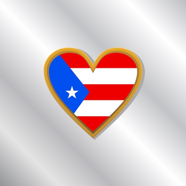 Illustration of Puerto Rico flag Template