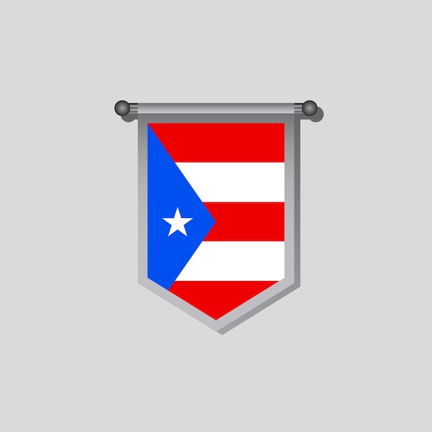 Illustration of Puerto Rico flag Template