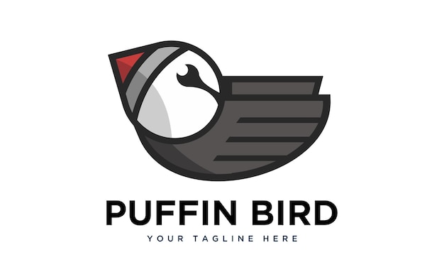 パフィン鳥のロゴのイラスト