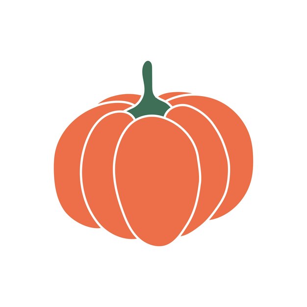 Illustration of pumpkin on a white background