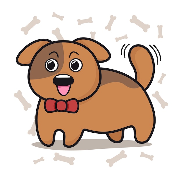 Vector illustration of a puppy image of a dog