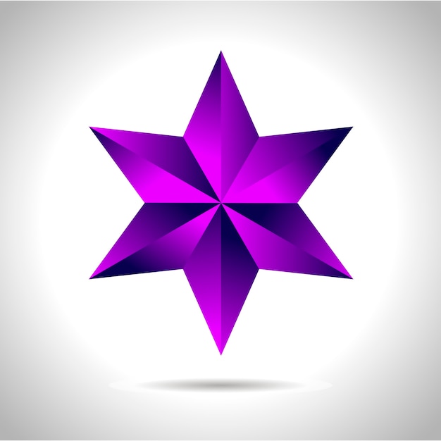 Illustration of a purple gold star on steel background. file New year Christmas