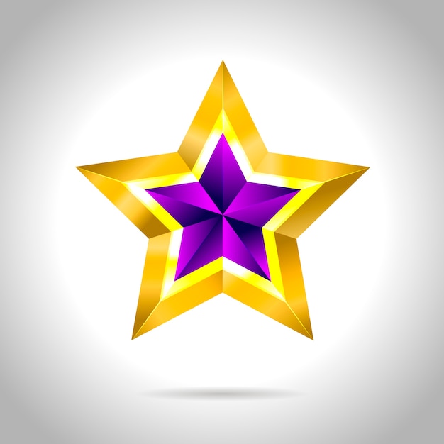 Illustration of a purple gold star