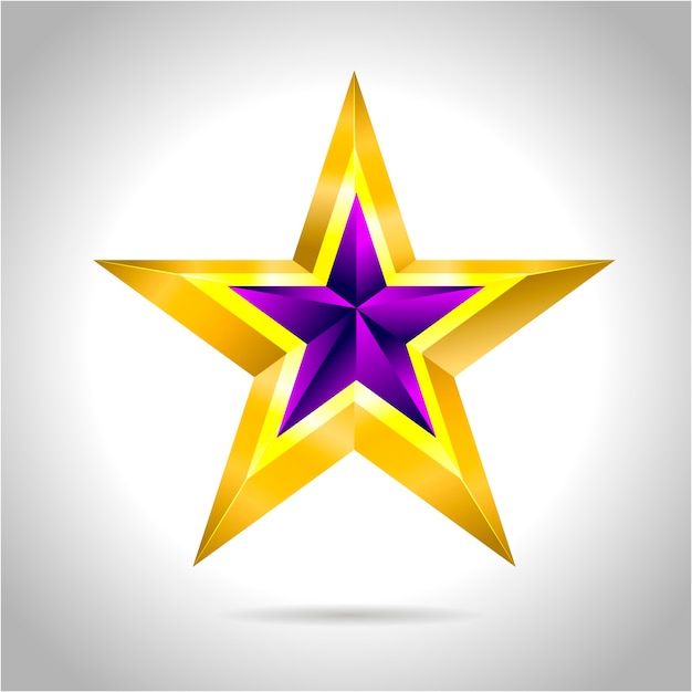 Illustration of a purple gold star