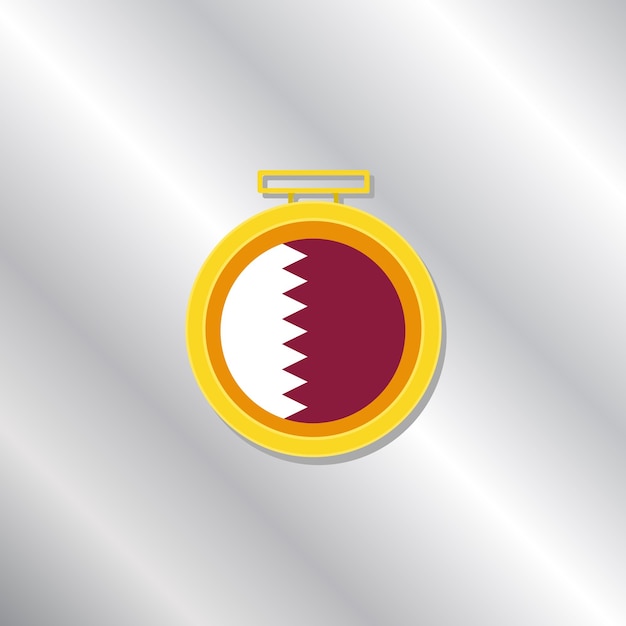 Vector illustration of qatar flag template