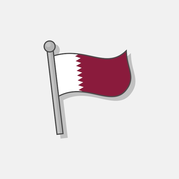 Vector illustration of qatar flag template