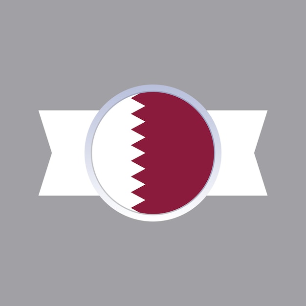 Vector illustration of qatar flag template