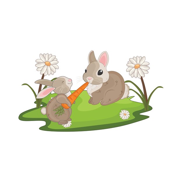 Vector illustration of rabbit