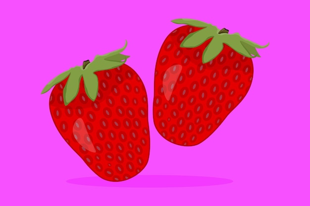 Vector illustration of a rad strawberry vector design