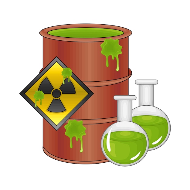 Vector illustration of radiation