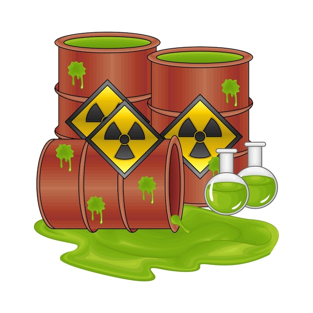 Vector illustration of radiation