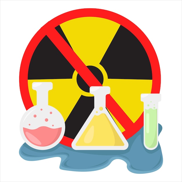 Vector illustration of radiation