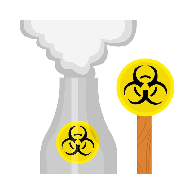 Vector illustration of radiation