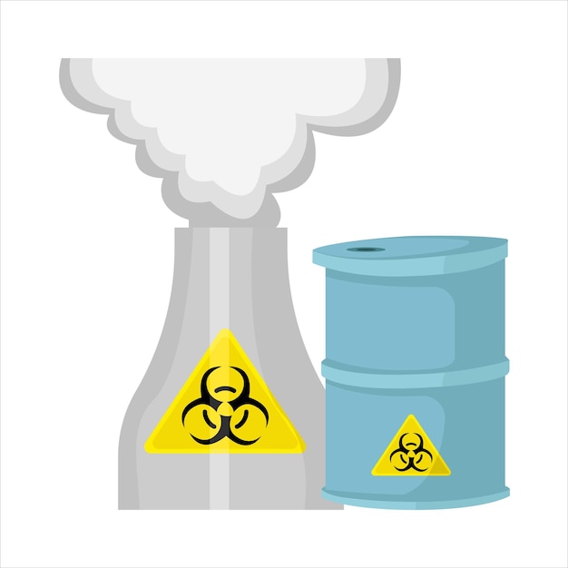 Vector illustration of radiation