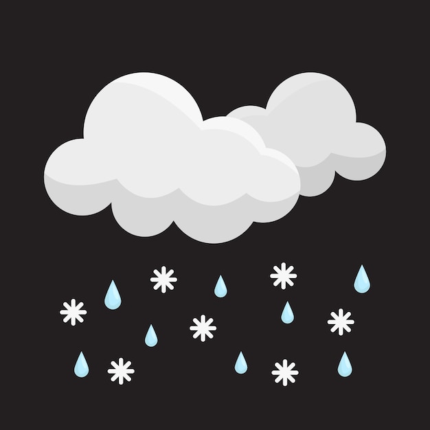 Vector illustration of rain