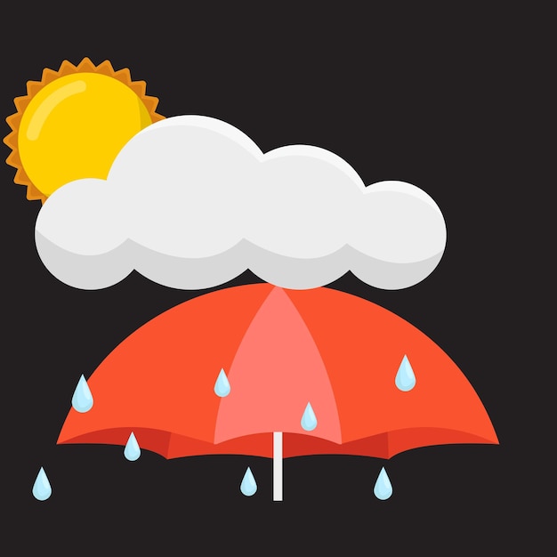 Vector illustration of rain