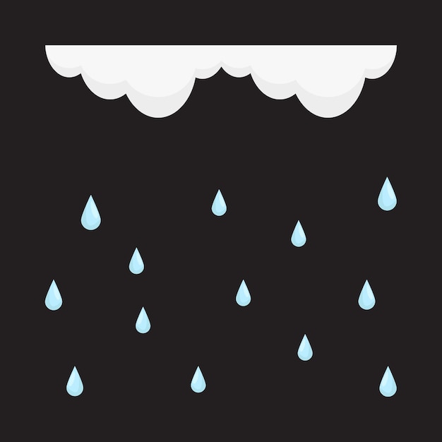 Vector illustration of rain