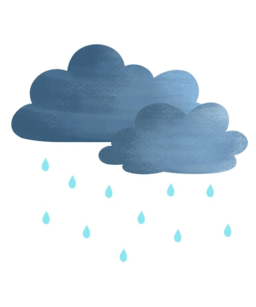 Vector illustration rainy cute vector