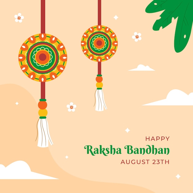 Vettore illustrazione per la celebrazione del festival raksha bandhan