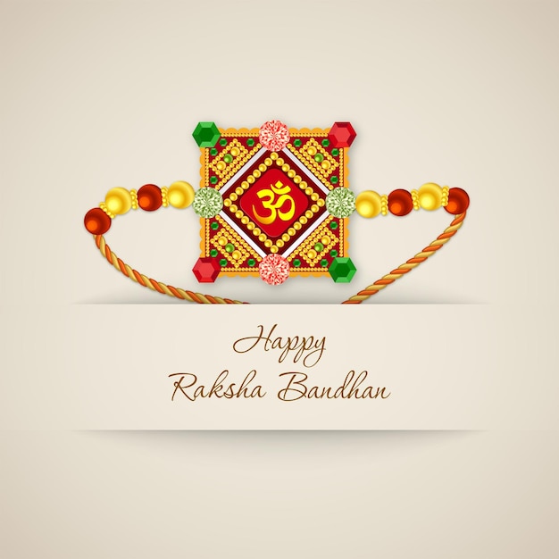 Illustration of raksha bandhan with beautiful rakhi