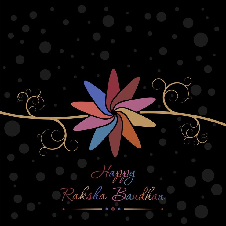 वेक्टर illustration of raksha bandhan with beautiful rakhi