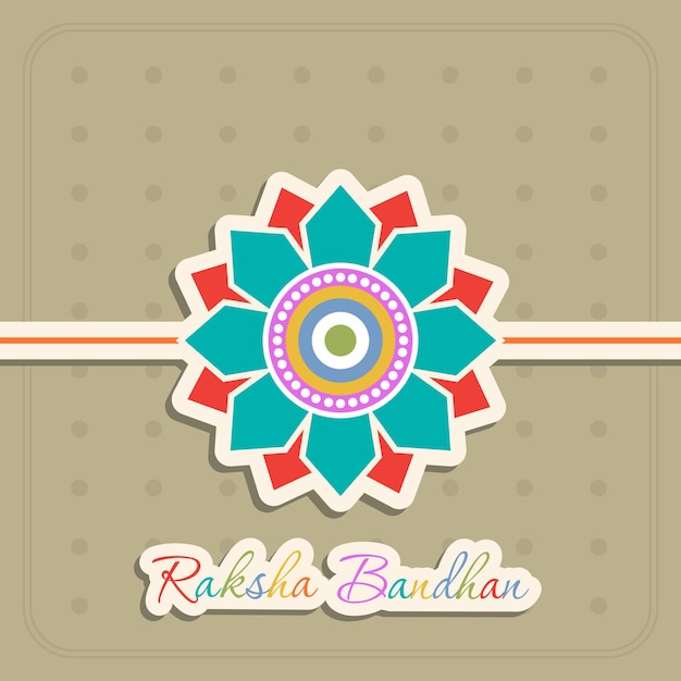 Illustrazione di raksha bandhan con il bellissimo rakhi