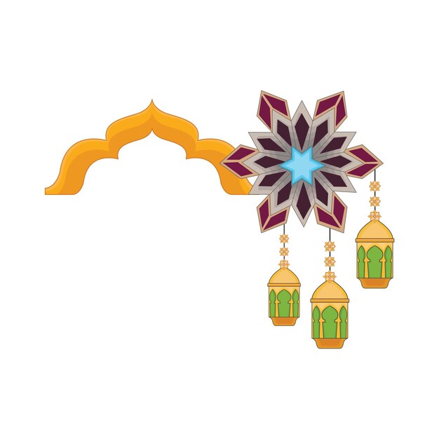 Illustration of ramadhan frame