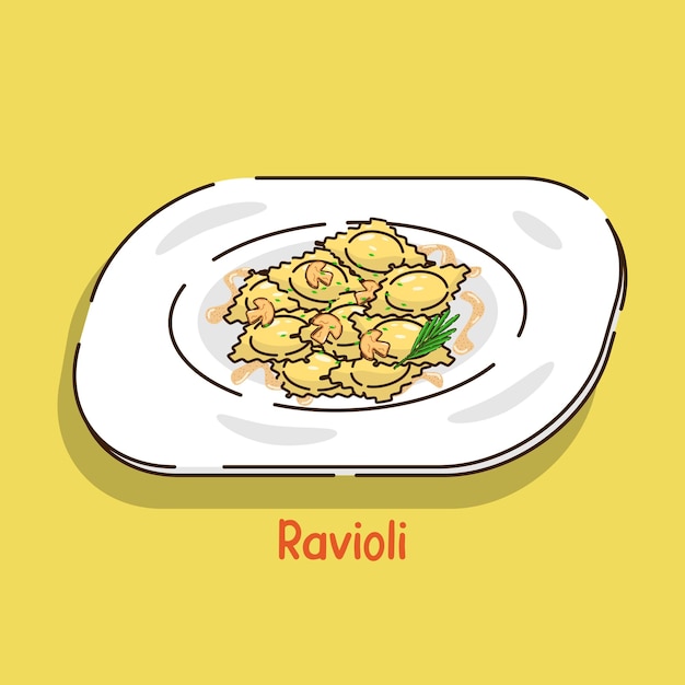 イラスト ラヴィオリ