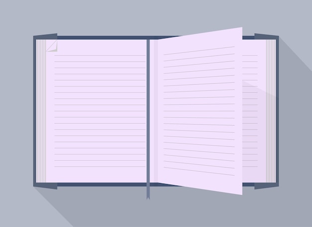 Illustration realistic notebook with a bookmark icon clip art vector