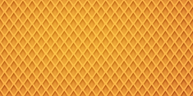 Vector illustration of realistic rhombus shape pattern design waffle texture backdrop